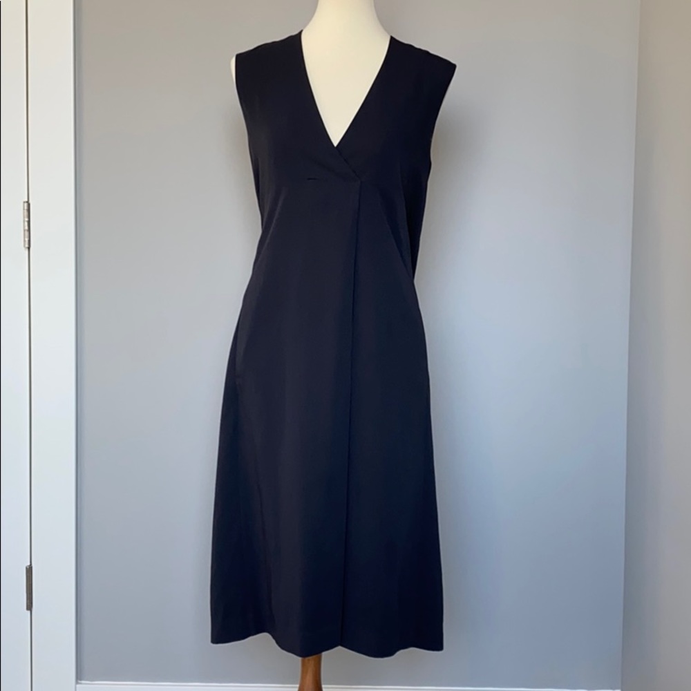 Vince Deep V Midi Dress